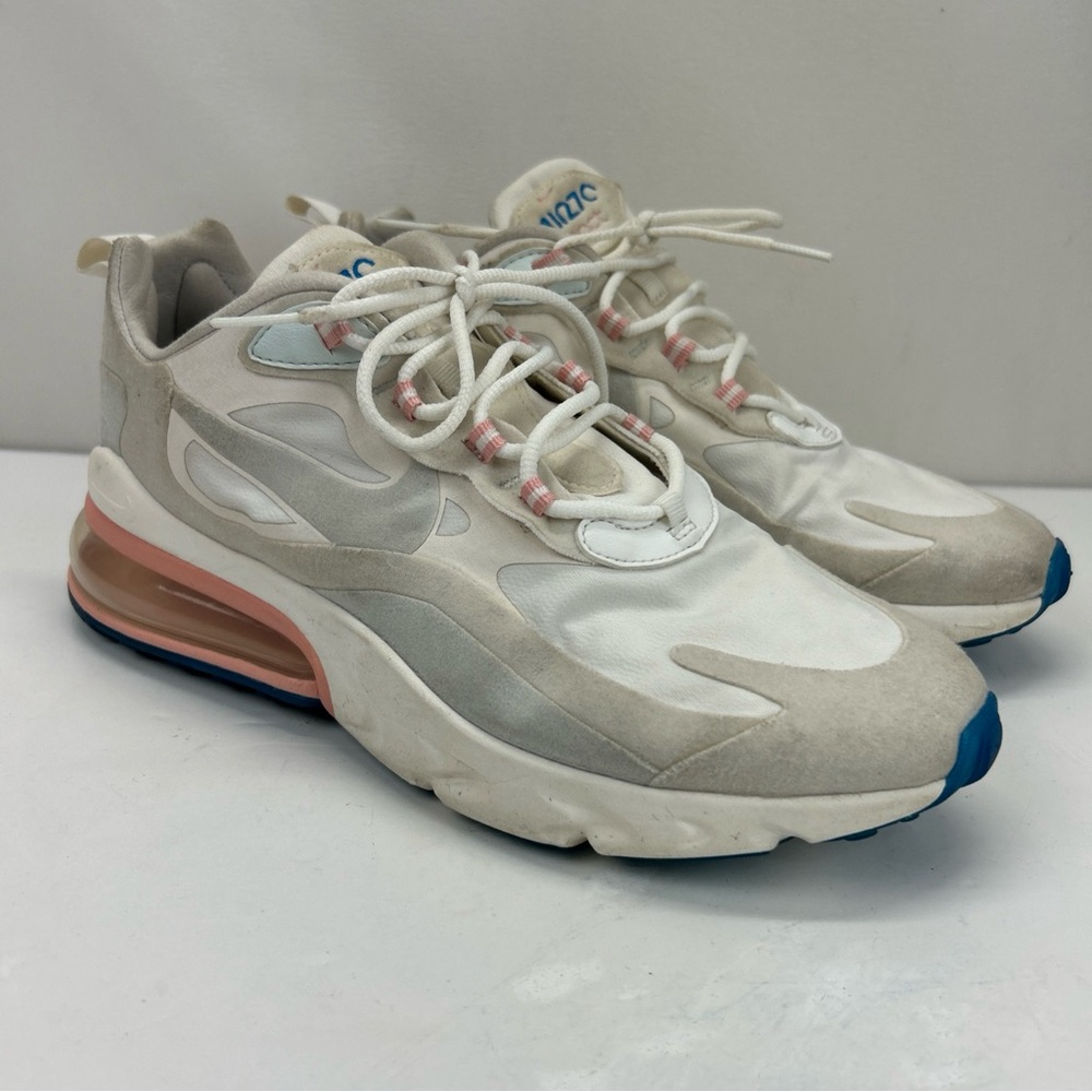Nike Air Max 270 React Summit White Ghost Aqua Mens Size 10 Pre-Owned